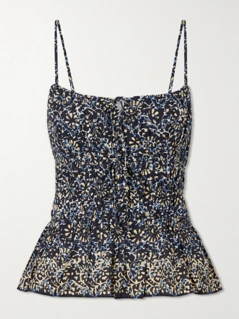 ULLA JOHNSON Anya Printed-cotton Tank