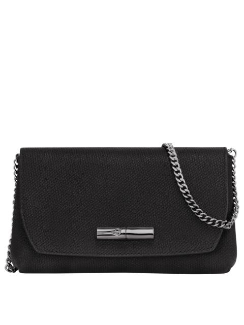 Longchamp Roseau Clutch Black - Leather