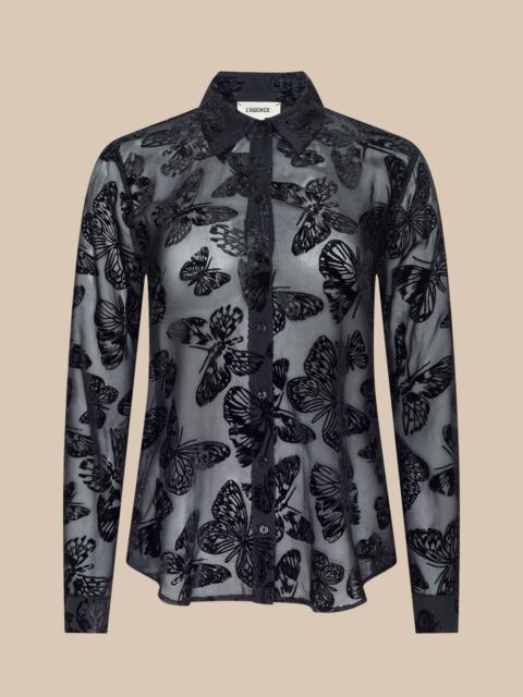 L'AGENCE Laurent Velvet Blouse