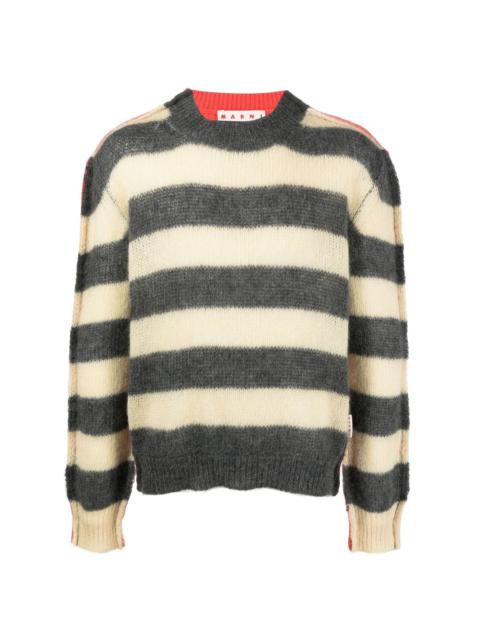 stripe-print knit jumper