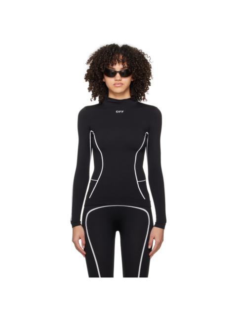 Off-White Black Seamless Long Sleeve Top