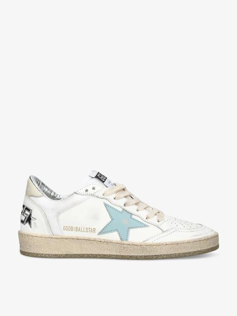 Women's Ballstar 10548 star-embroidered leather low-top trainers