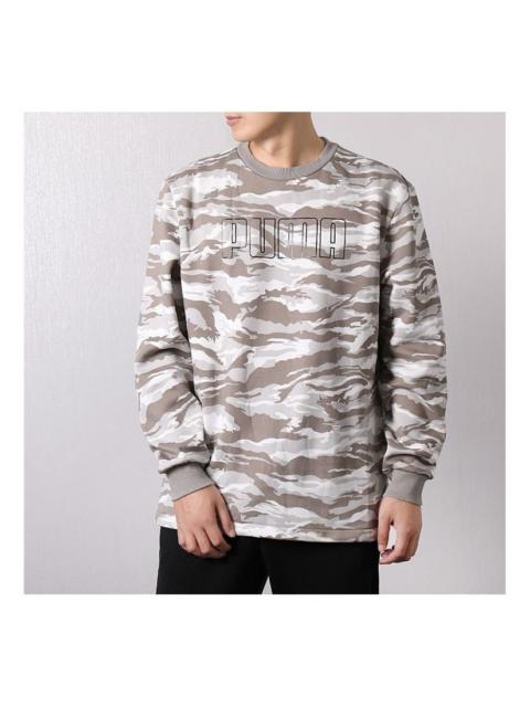 PUMA PUMA Alphabet Logo Printing Sports Pullover Large Gray 855053-38