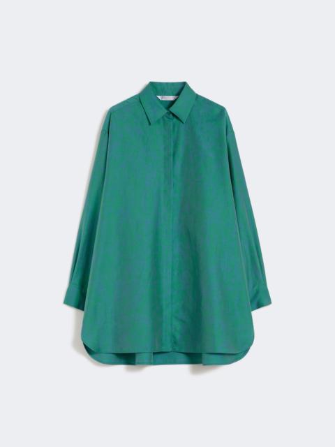 Max Mara BIRD Printed cotton and silk shirt dress - GREEN