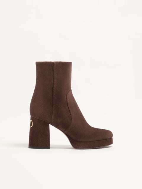 Valentino FAWCETTE PLATFORM ANKLE BOOT IN SPLIT LEATHER 90MM