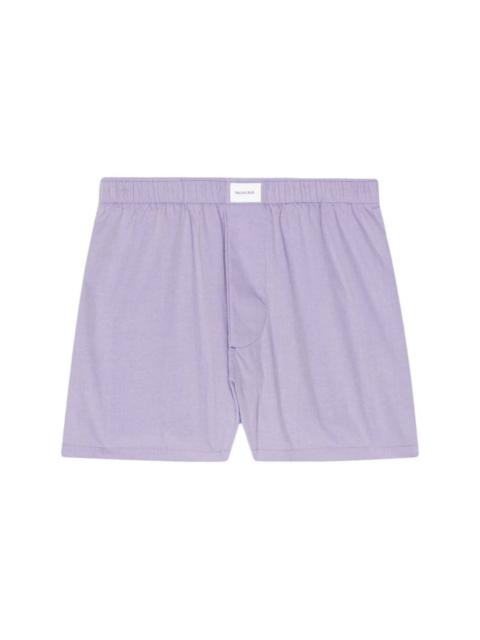 elasticated-waist shorts