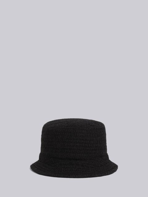 Thom Browne Seersucker Tulle Tweed Bucket Hat