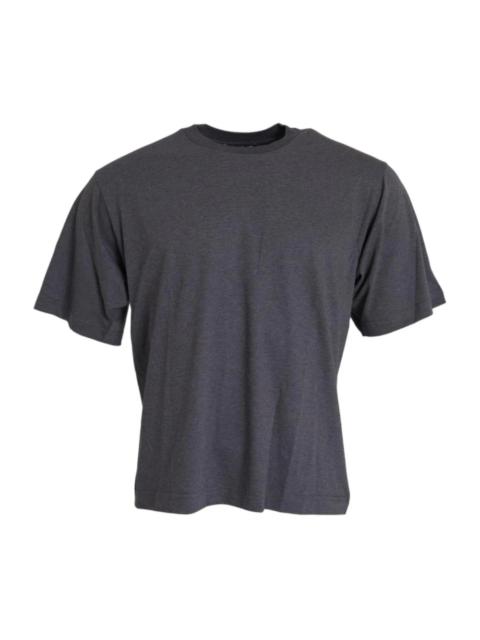 Dolce & Gabbana GREY COTTON SHORT SLEEVE T-SHIRT