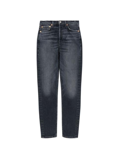 ankle cropped-leg jeans