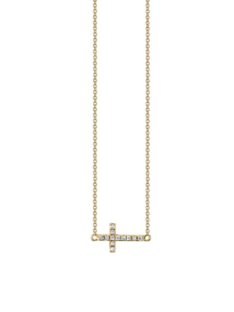 SYDNEY EVAN Women's 14K Yellow Gold & .06 TCW Diamond Cross Necklace - Gold