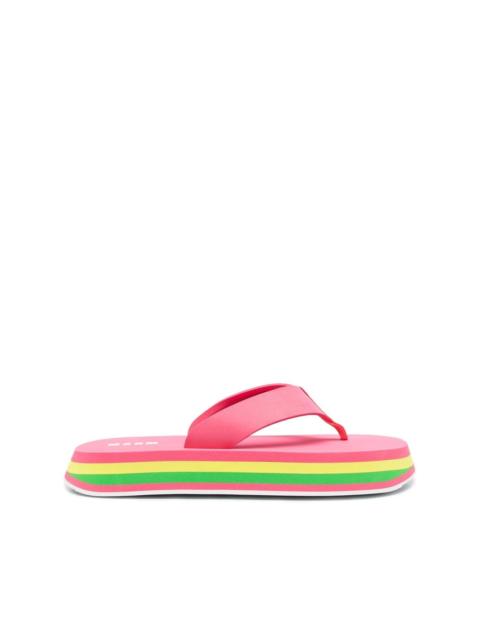 thong-strap chunky flip flops