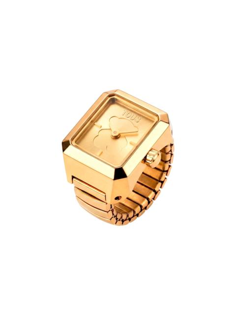 TOUS Gold-colored steel analog ring/watch TOUS KARAT