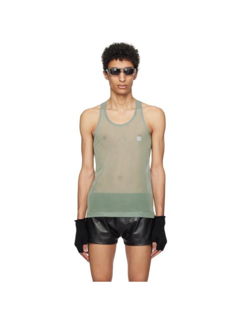 OLLY SHINDER Green Racer Back Tank Top