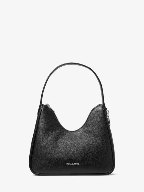 MICHAEL KORS Nayla Small Pebbled Leather Hobo Shoulder Bag