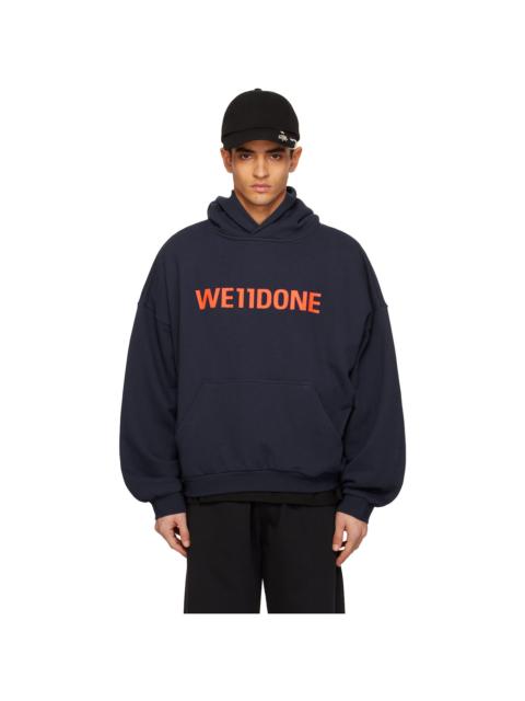 We11done Navy 'WE11DONE' Hoodie