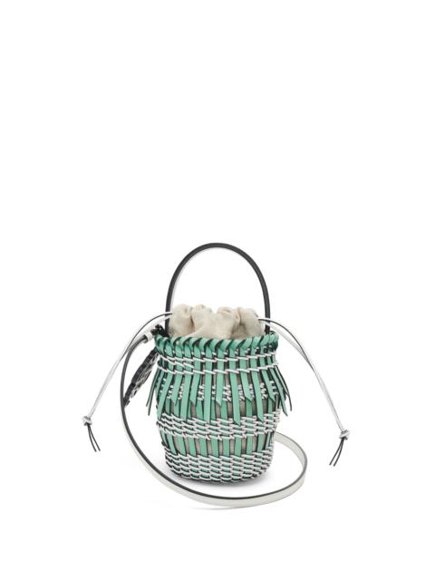 Small Fringe Bucket bag in calfskin