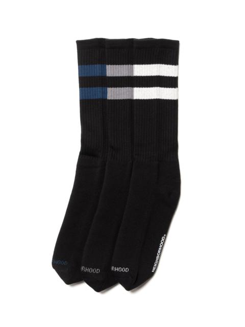 NEIGHBORHOOD Classic 3Pac Socks Black