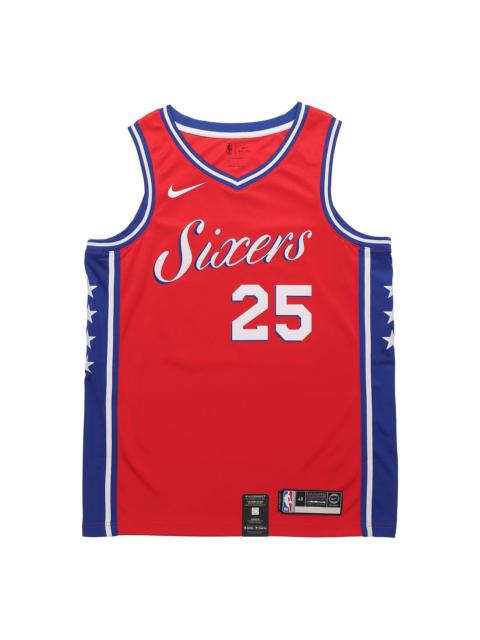 Nike Nike NBA 76ers Ben Simmons Basketball Jersey Philadelphia 76ers Red 877219-658