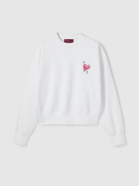 GUCCI Cotton jersey sweatshirt with patch