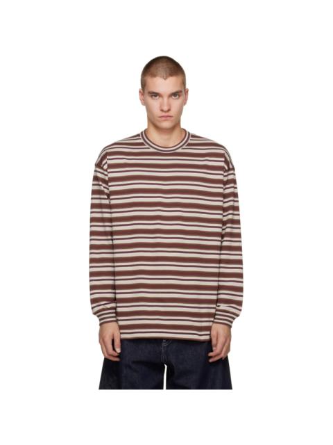 Comme des Garçons Homme Brown Cotton Jersey Stripe T-shirt