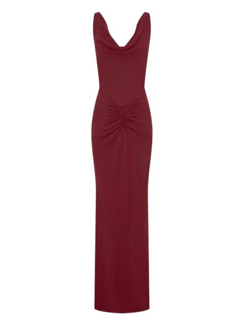 NICHOLAS Calia V-neck draped maxi dress