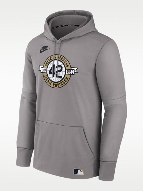 Nike Brooklyn Dodgers Authentic Collection 2026 Jackie Robinson Day Men's Nike Therma MLB Pullover Hoodie