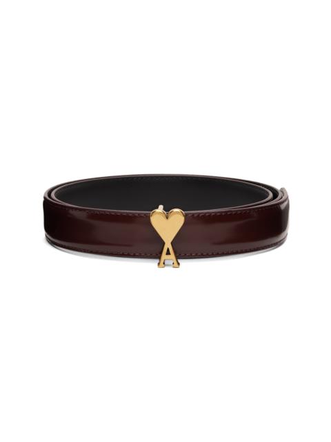 AMI Paris Brown Ami de Coeur Buckle Belt