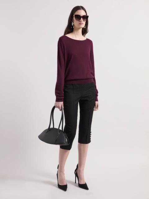 NINA RICCI Burgundy Open Back Sweater