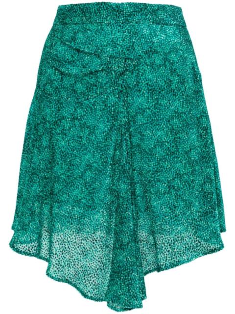 Isabel Marant Selena velvet asymmetric skirt