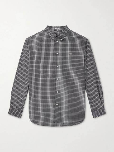 Loewe Loewe Logo-Embroidered Checked Shirt
