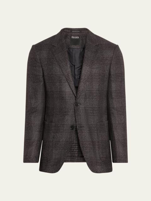 Men's Silk-Cashmere Plaid Sport Coat