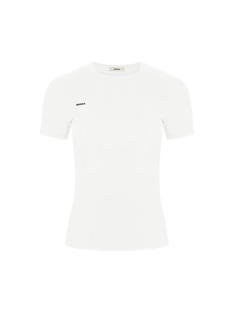 Womens 365 Cotton-Stretch T-shirt - Off-White