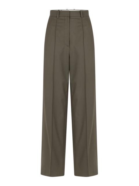 HEIRLOME Antonella Tailored Stretch-Wool Straight-Leg Pants grey
