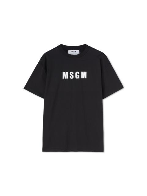 Cotton crew neck cotton t-shirt with MSGM logo