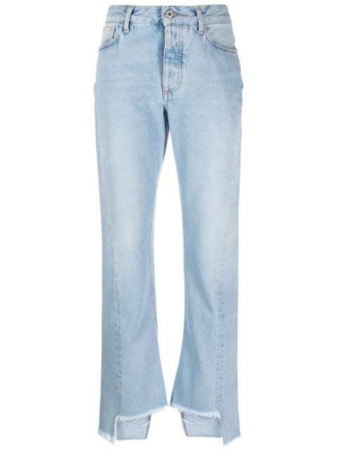 Off-White frayed-edge straight-leg jeans