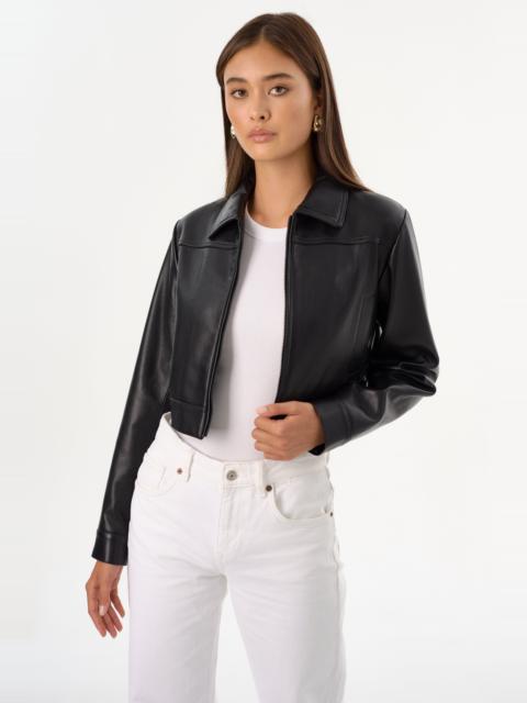 LAMARQUE DAMIANA | Cropped Recycled Leather Jacket