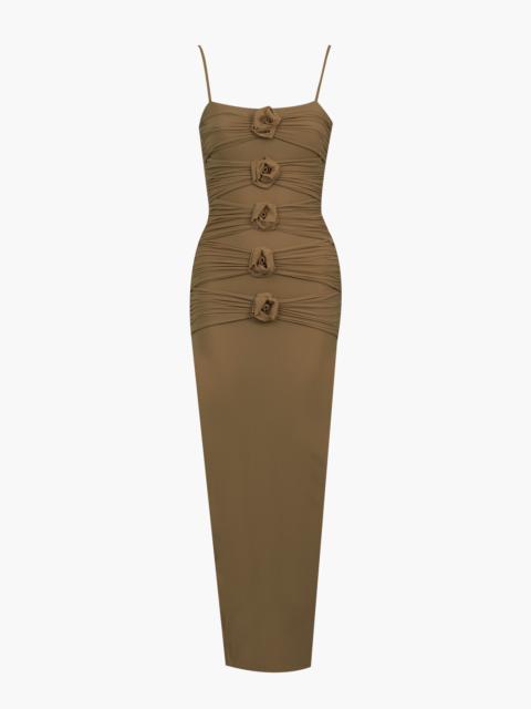MAYGEL CORONEL SUSURRO ROSE MIDI DRESS