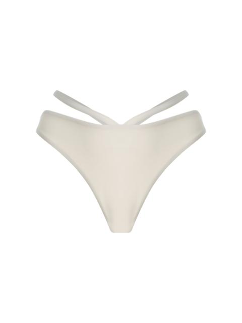 SIMKHAI Emmalynn Strappy Bikini Bottom white
