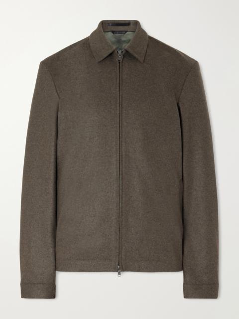 Sunspel Boiled Wool Bomber Jacket