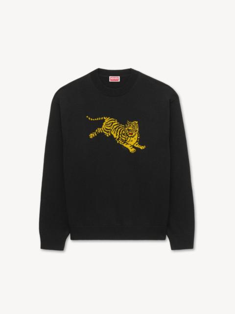KENZO 'KENZO Jumping Tiger' embroidered jumper in wool cotton