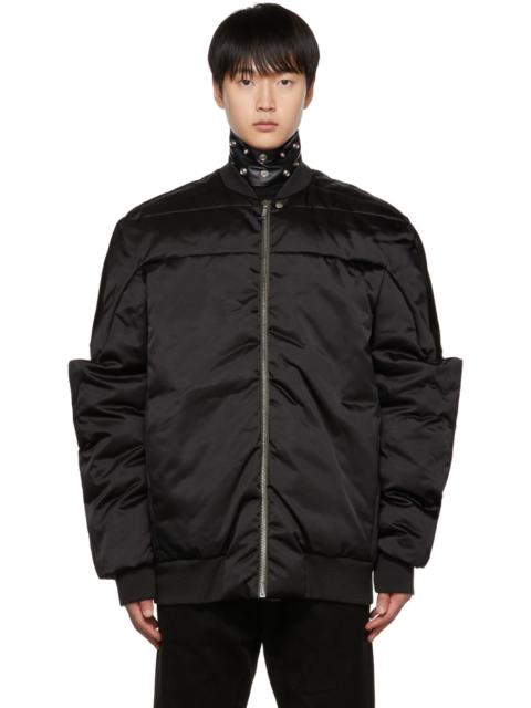 Rick Owens Black Girdered Bomber Jacket