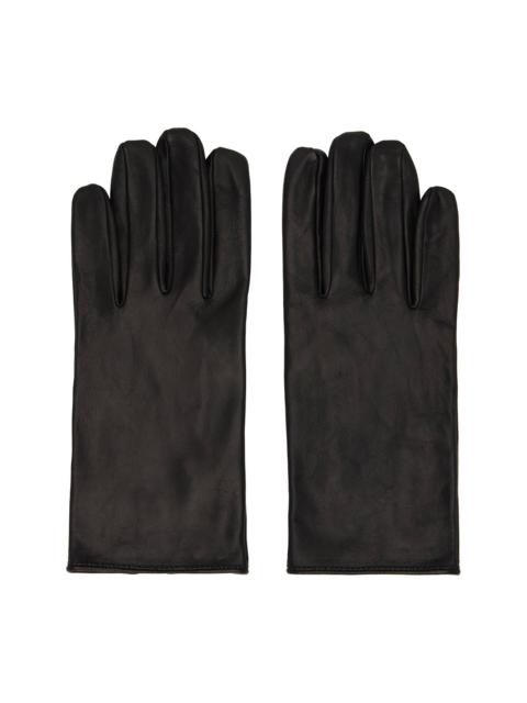 ERNEST W. BAKER Black Leather Gloves