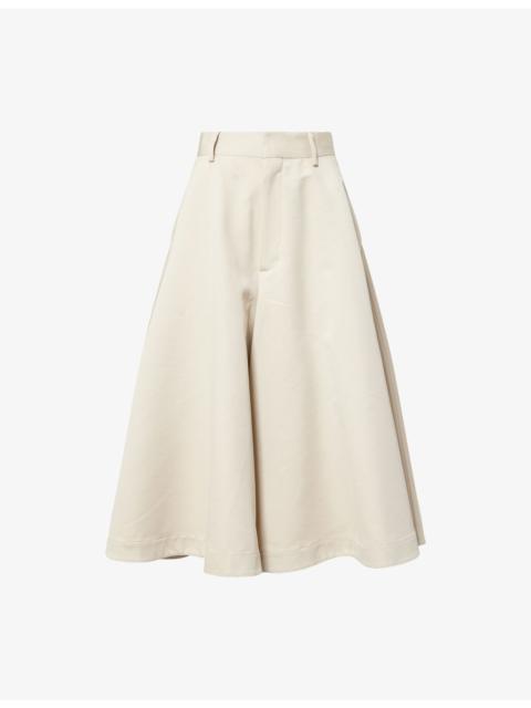 Bottega Veneta Wide-Leg High-Rise Cotton and Silk-Twill Culottes