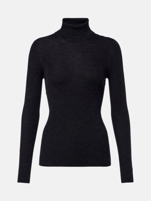 AGNONA Ribbed-knit wool, silk, and cashmere sweater