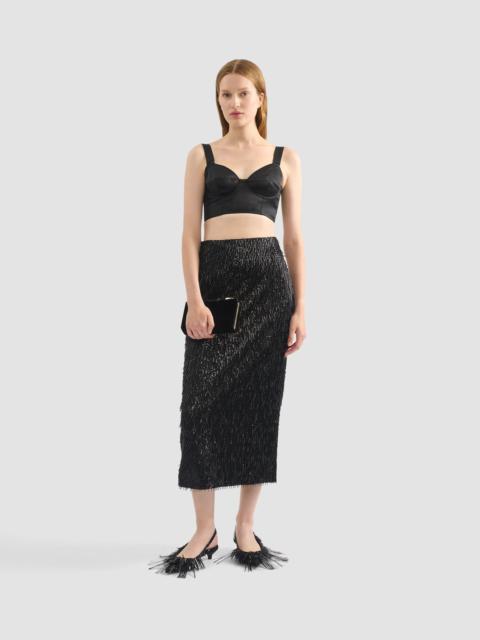 Erdem BUGLE SEQUIN PENCIL SKIRT