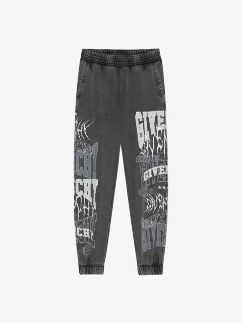 Givenchy SLIM FIT JOGGER PANTS IN EMBROIDERED WASHED OUT FELPA