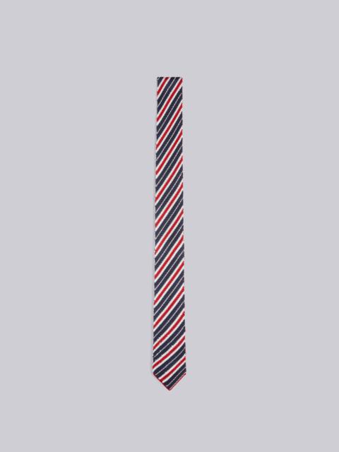 Thom Browne Silk Bar Stripe Jacquard Knit Tie