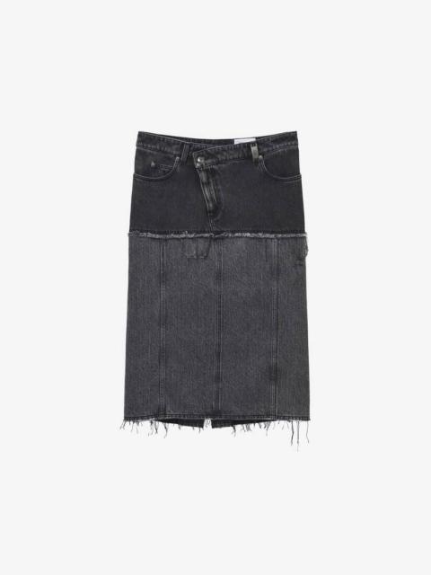 Two-tone Denim Skirt