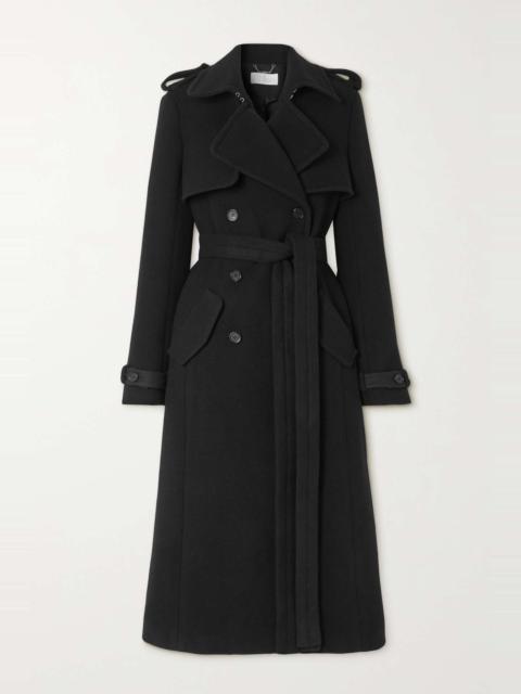 Chloé Belted double-breasted wool-blend trench coat