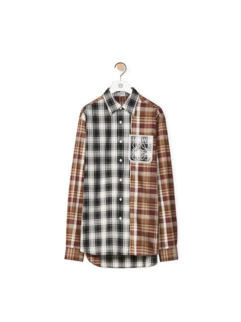 Loewe Patchwork check shirt in cotton